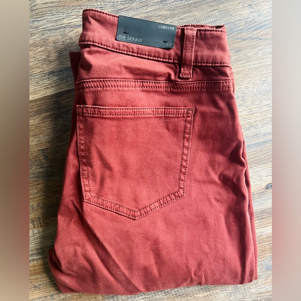 Ann Taylor The Skinny Curvy Fit Jeans / Pants in Brick Red Size 10 NWT